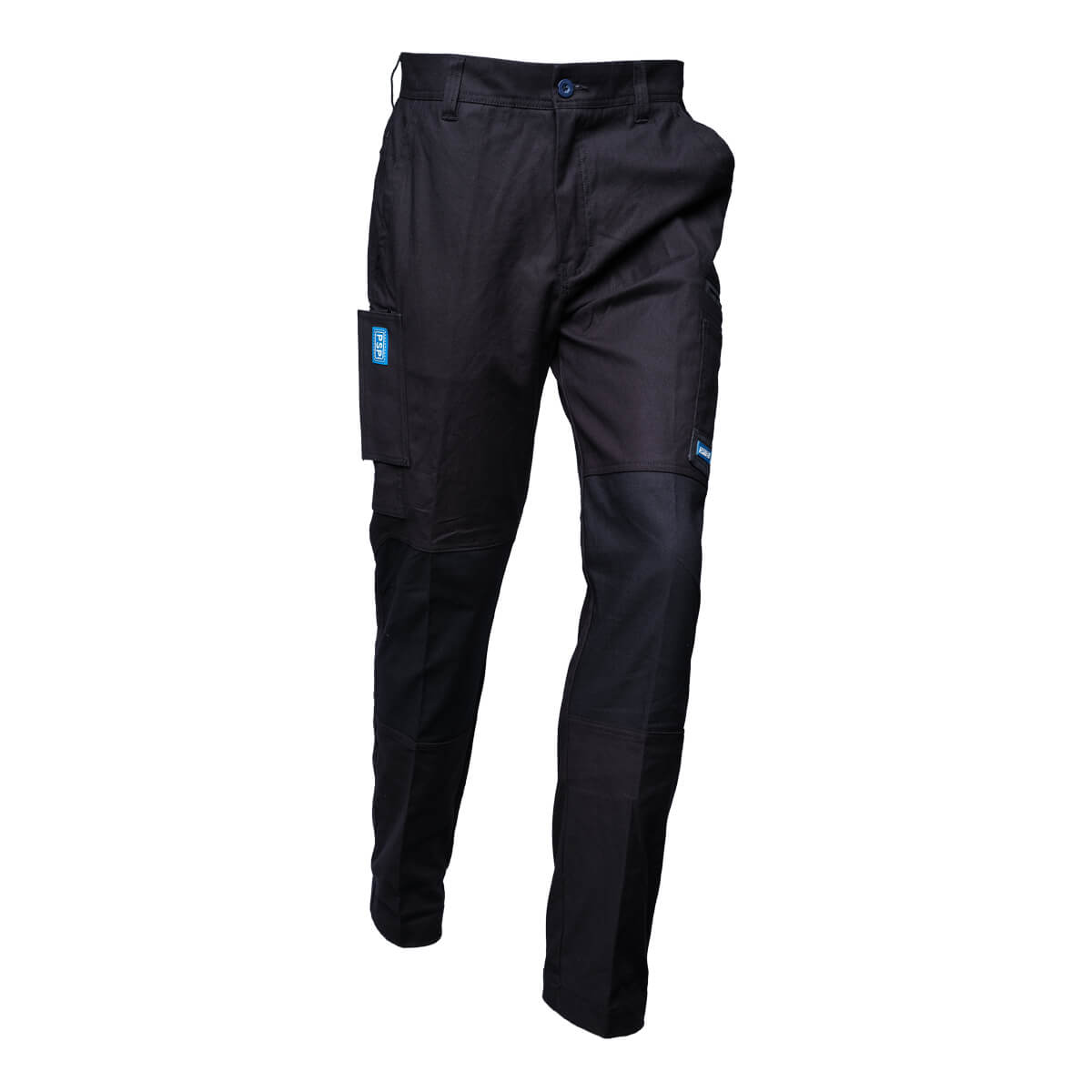 Driven DRV 01 Mens Fixed Waist Stretch Cargo Pants Black Front