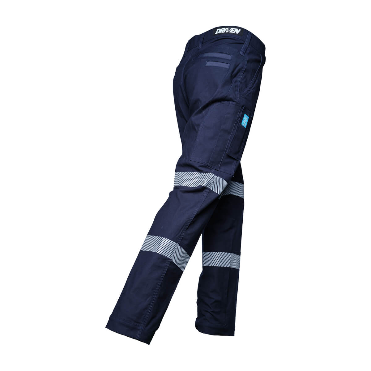 Driven DRV 03 Mens Fixed Waist Stretch Taped Cargo Pants Navy Back