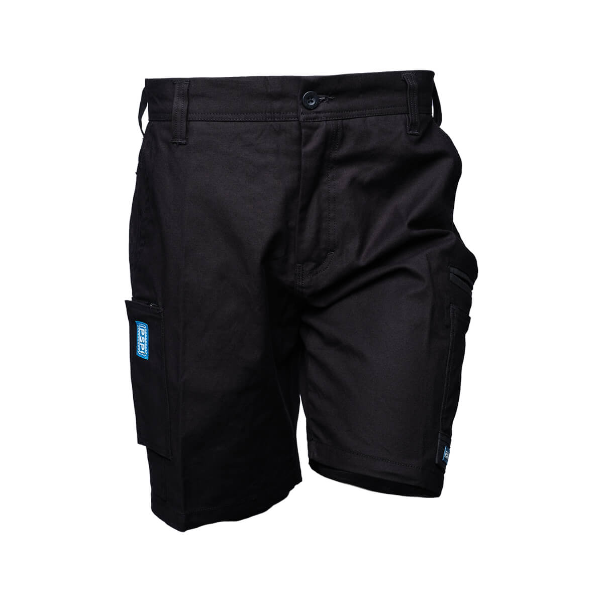 Driven DRV 21 Fixed Waist Stretch Cargo Shorts Black Front