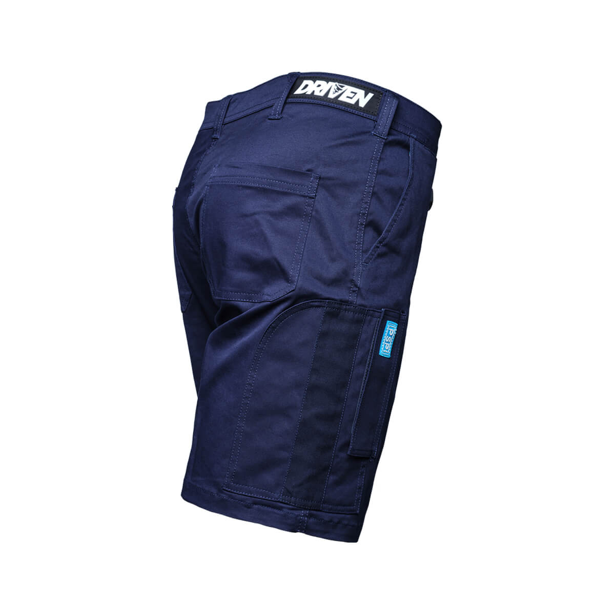Driven DRV 32 Mens Fixed Waist Stretch Cargo Short 9" inleg Navy Back