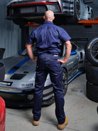 Driven DRV 11 Mens Classic Stretch Utility Phone Safety Pocket Pants Navy – Back View