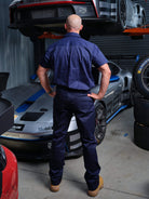 Driven DRV 13 Mens Classic Stretch Utility Phone Safety Pocket Pants Navy – Back View