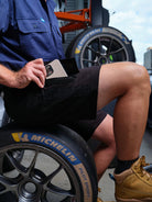 Driven DRV 21 Fixed Waist Stretch Cargo Phone Safety Pocket Shorts Black - View 07