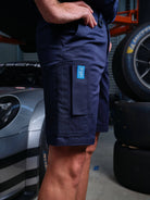 Driven DRV 32 Mens Fixed Waist Stretch Cargo Phone Pocket Short Navy – View 03