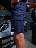 Driven DRV 32 Mens Fixed Waist Stretch Cargo Phone Pocket Short Navy – View 06