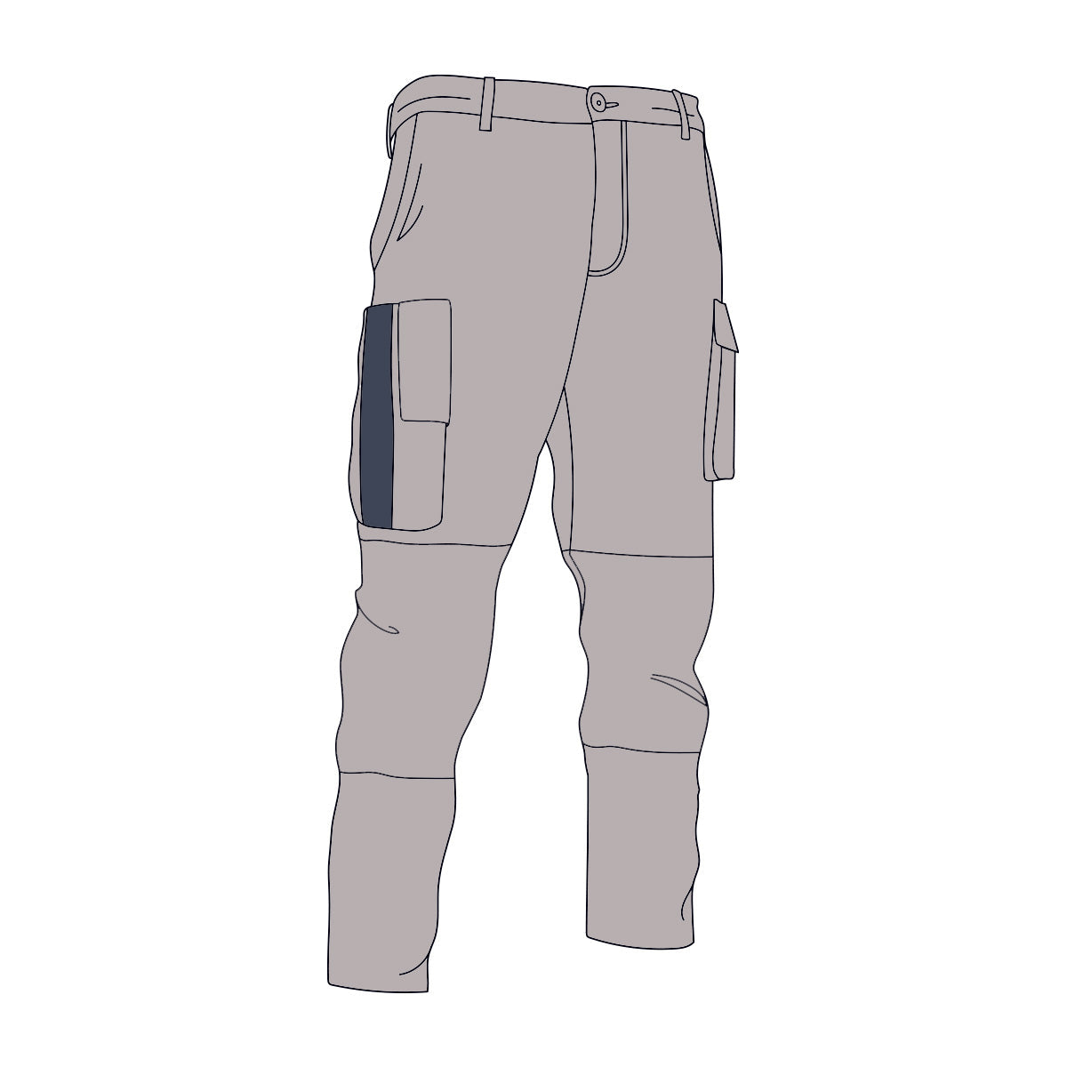 Driven DRV 01 Mens Fixed Waist Stretch Cargo Pants Khaki