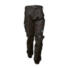 Driven DRV 02 Mens Fixed Waist Stretch Cargo Pants - Elastic Cuff Black Front