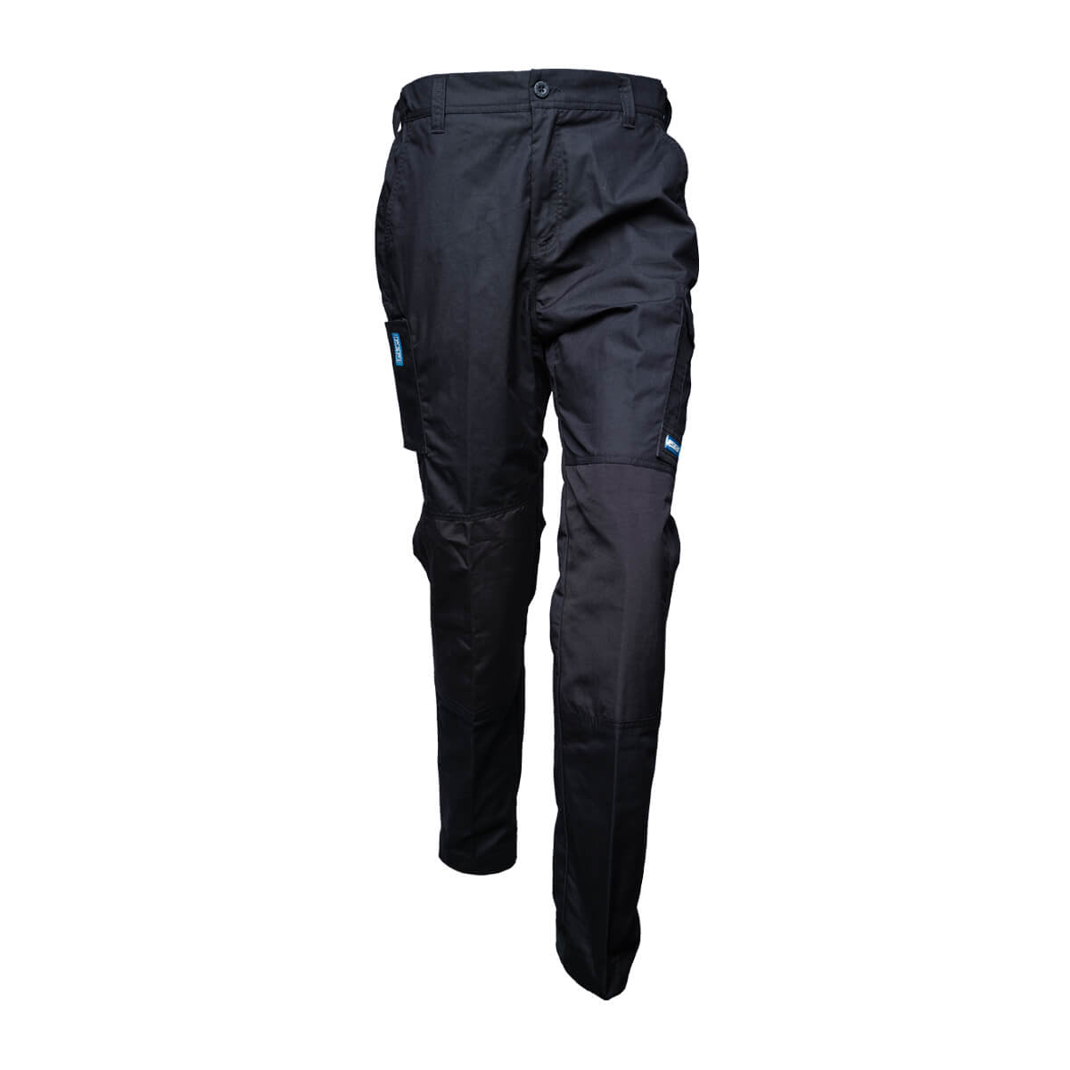 Driven DRV 04 Mens Premium Lightweight Fixed Waist Stretch Cargo Pants Black Front