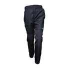 Driven DRV 05 Mens Premium Lightweight Fixed Waist Stretch Cargo Pants - Elastic Cuff Black Front