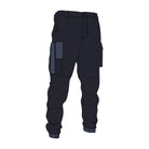 Driven DRV 05 Mens Premium Lightweight Fixed Waist Stretch Cargo Pants - Elastic Cuff Black