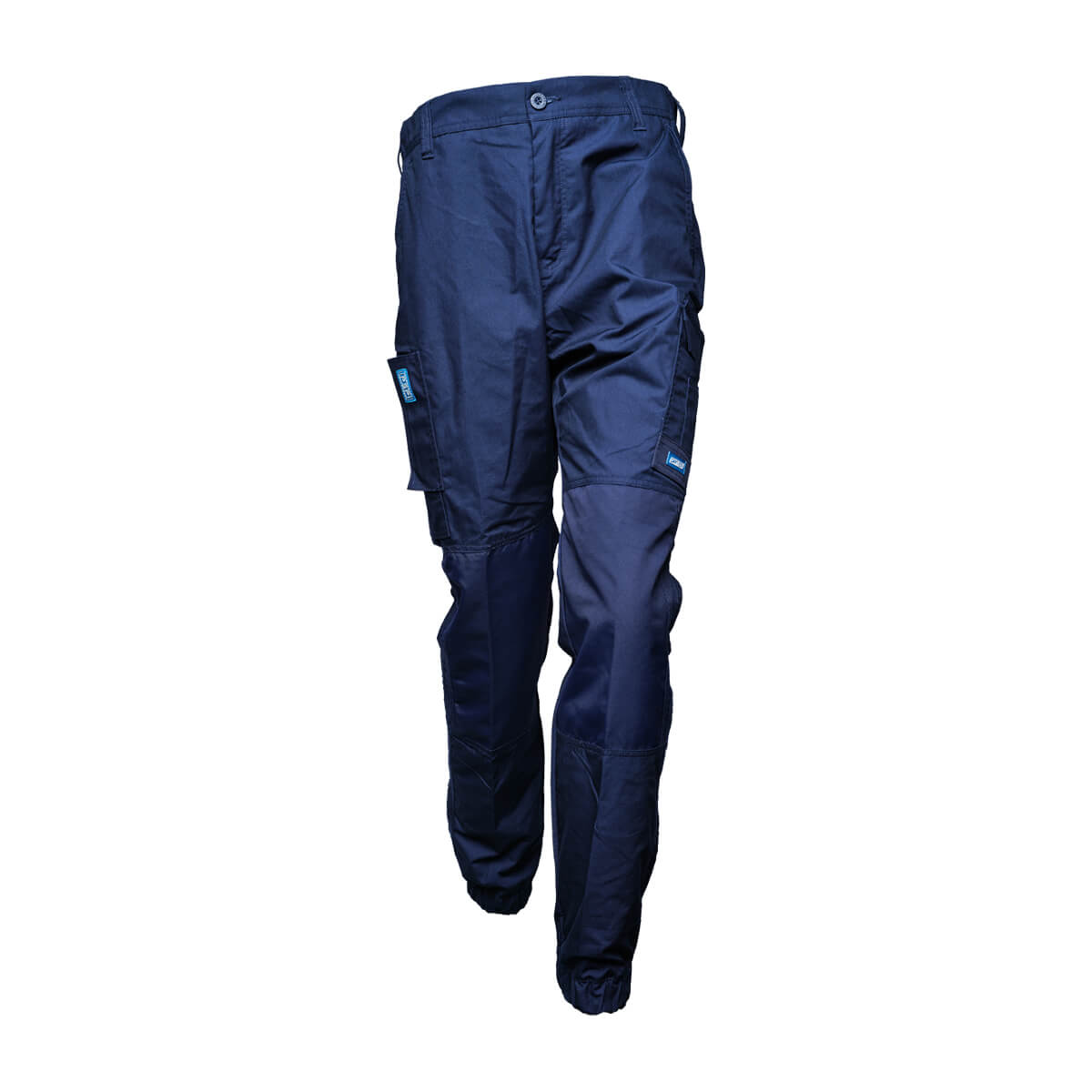Driven DRV 05 Mens Premium Lightweight Fixed Waist Stretch Cargo Pants - Elastic Cuff Navy Front