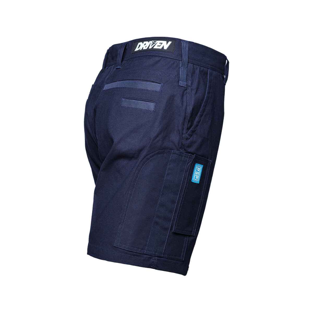 Driven DRV 21 Fixed Waist Stretch Cargo Shorts Navy Back