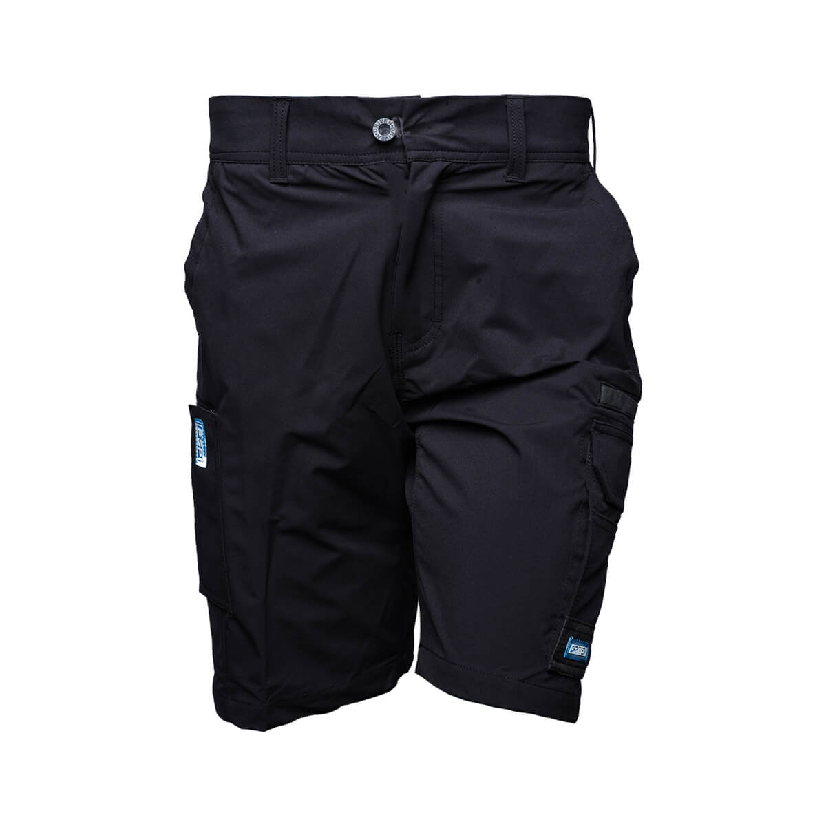 Driven DRV 22 Mens Fixed Waist 4-Way Stretch Cargo Short Black Front