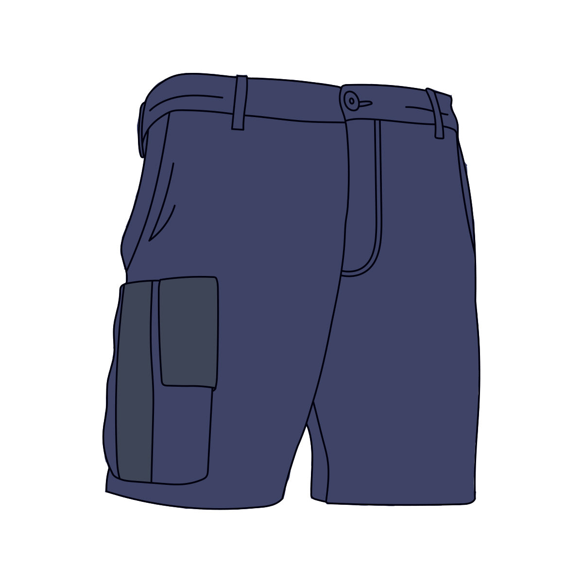 Driven DRV 31 Mens Fixed Waist Stretch Utility Short - 5.5" inleg Navy